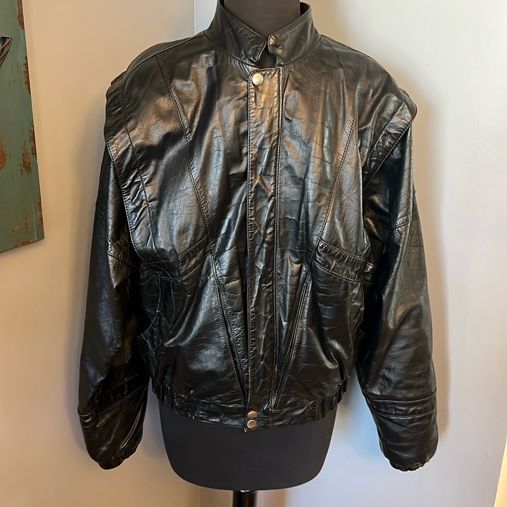 Casablanca Vintage Black Leather Jacket
